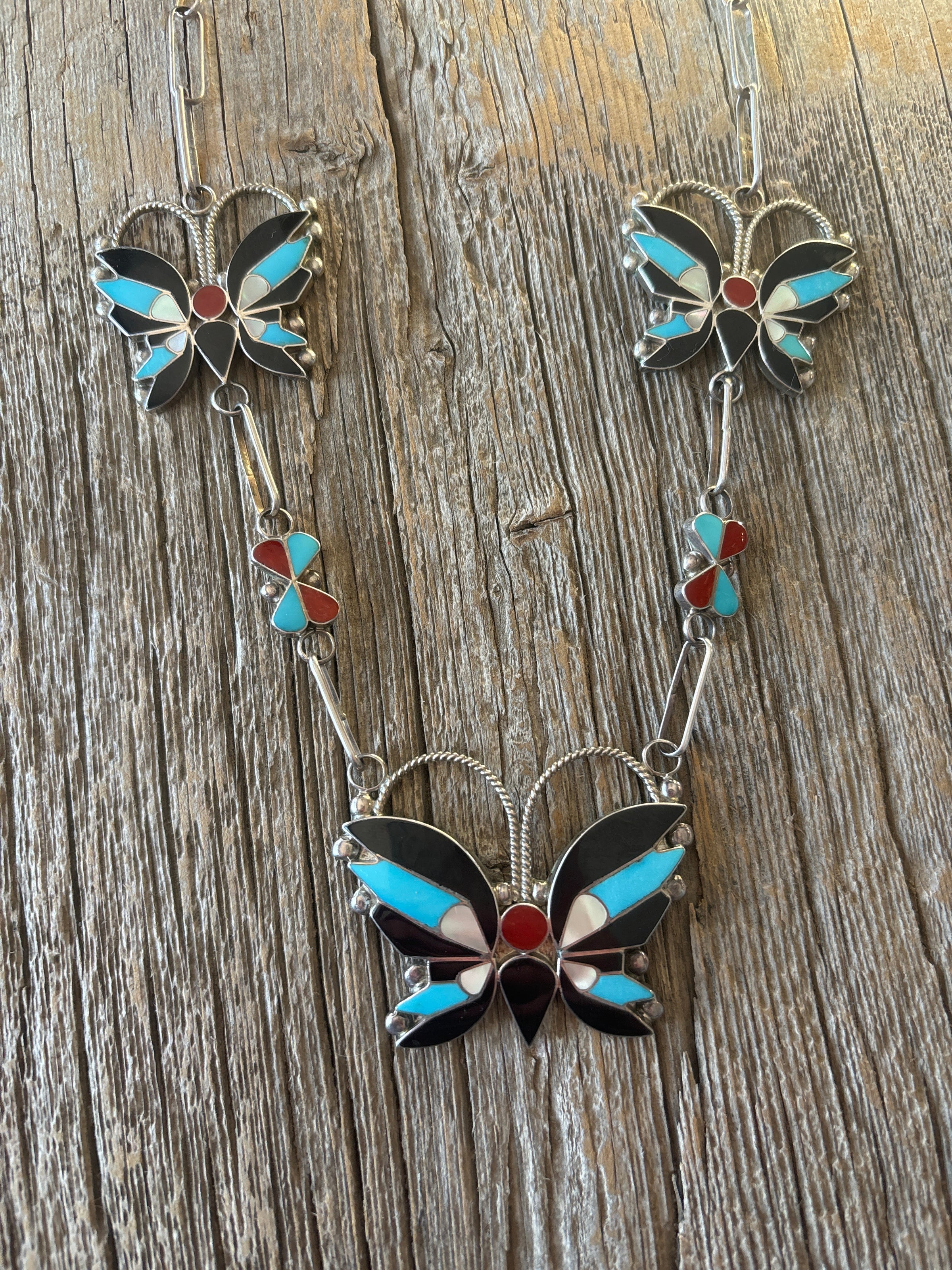 Zuni Inlay Butterfly Necklace | Adelaide Kate Boutique